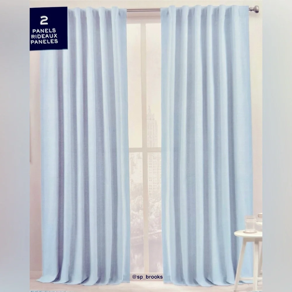 🎁LAUREN Ralph Lauren 2 Back Tab Rod Pocket Curtain Panels - 54” x 84” - Hartford